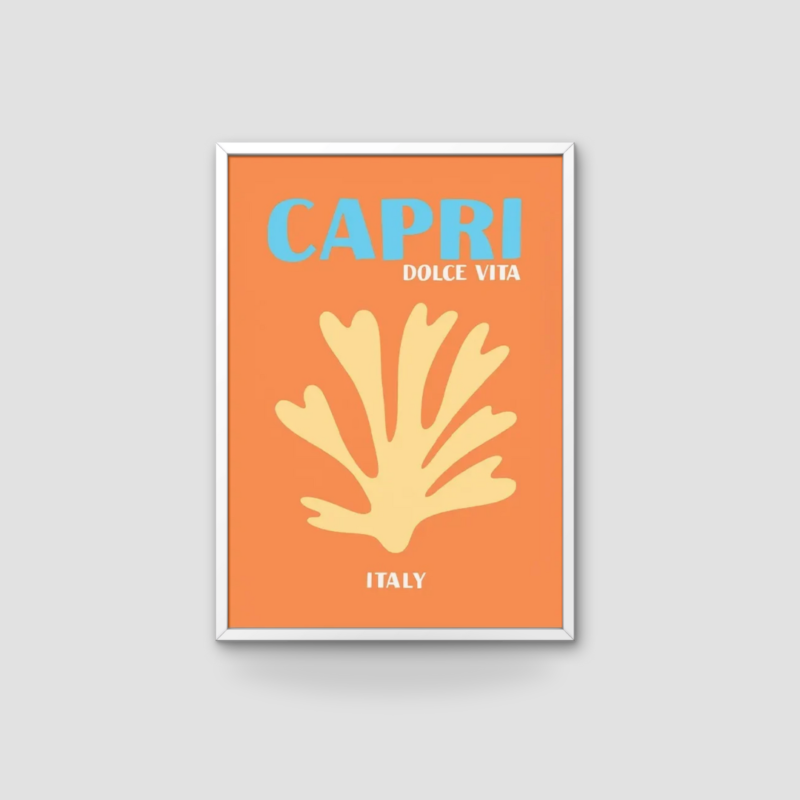 affiche capri orange