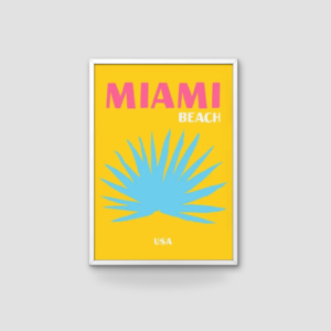 Affiche Miami jaune