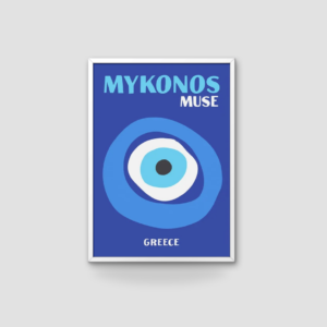Affiche Mykonos bleue