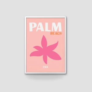 Affiche Palm Beach rose
