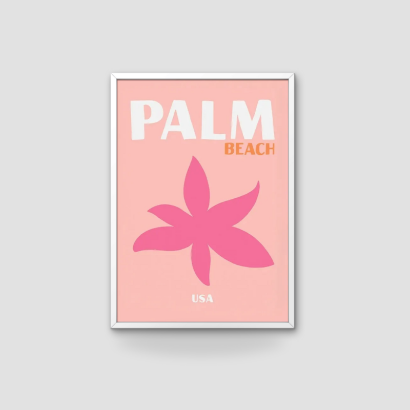 affiche palm beach rose