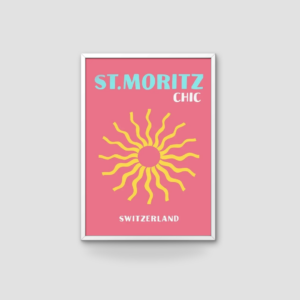Affiche St Moritz rose