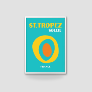 Affiche St Tropez bleu