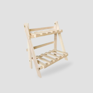 Étagère de rangement en bois 2 niveaux