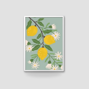 Affiche murale vintage citrons