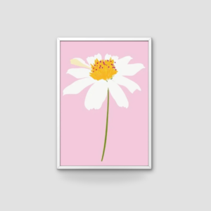 Affiche murale vintage fleur de marguerite