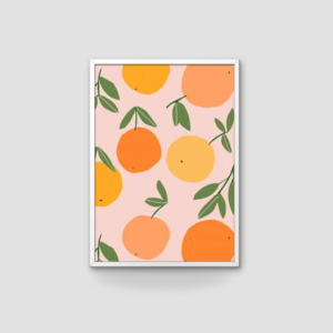 Affiche murale vintage oranges