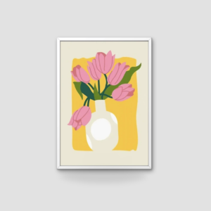 Affiche murale vintage tulipes