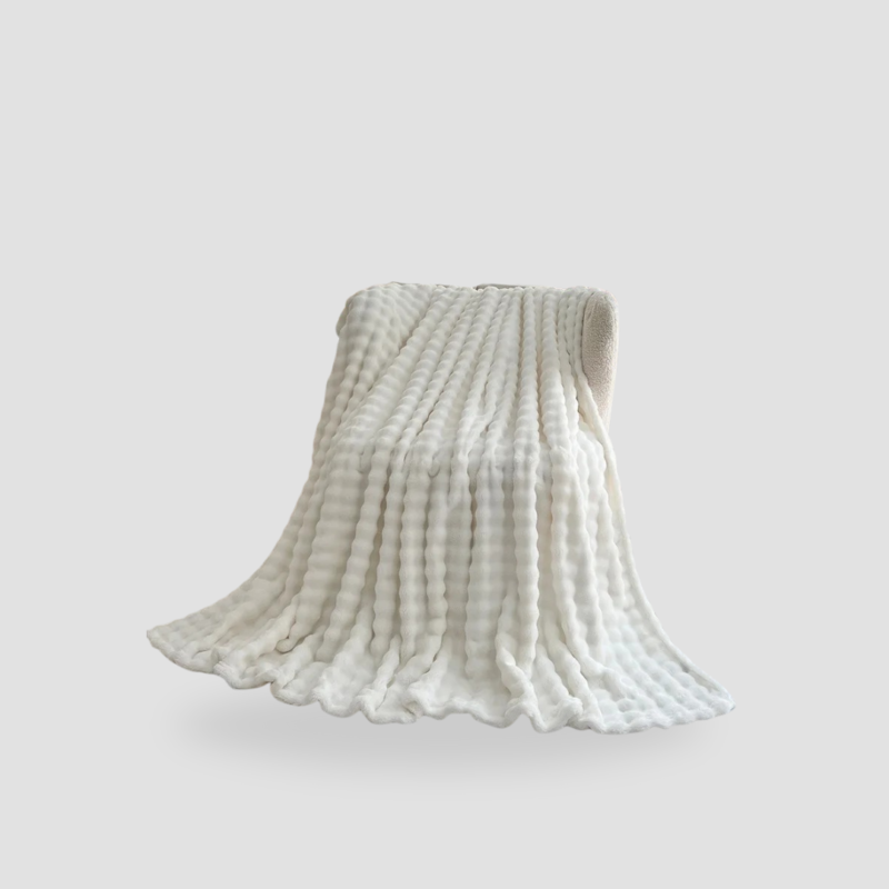 plaid relief blanc