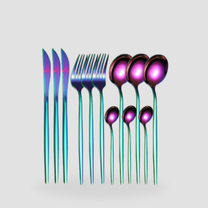 Set 12 couverts multicolore