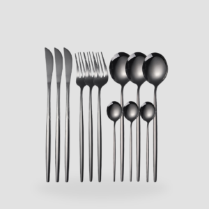 Set 12 couverts noir
