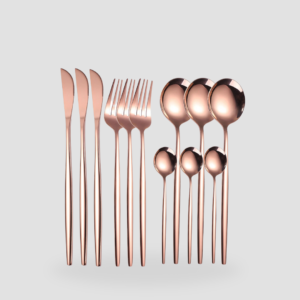Set 12 couverts rose gold