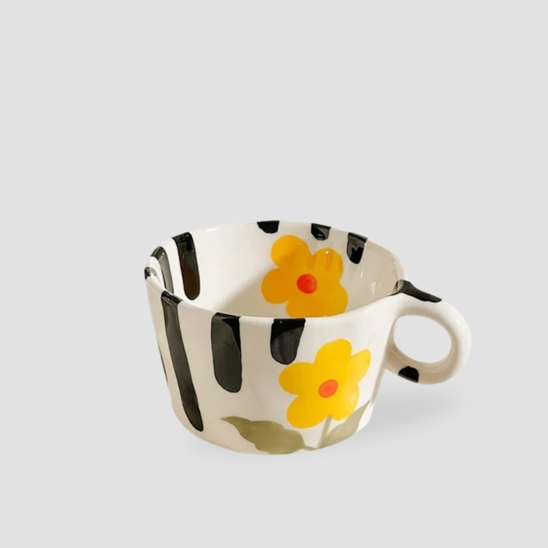 tasse mignonne fleurie