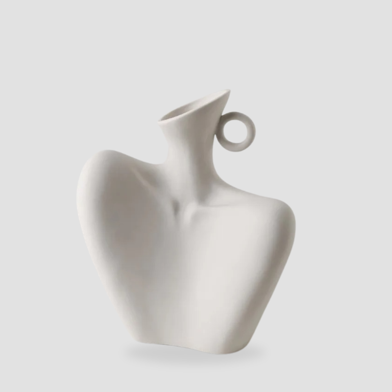 vase buste blanc