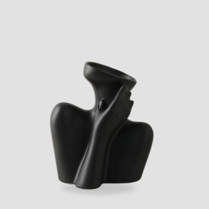 Vase buste main noir